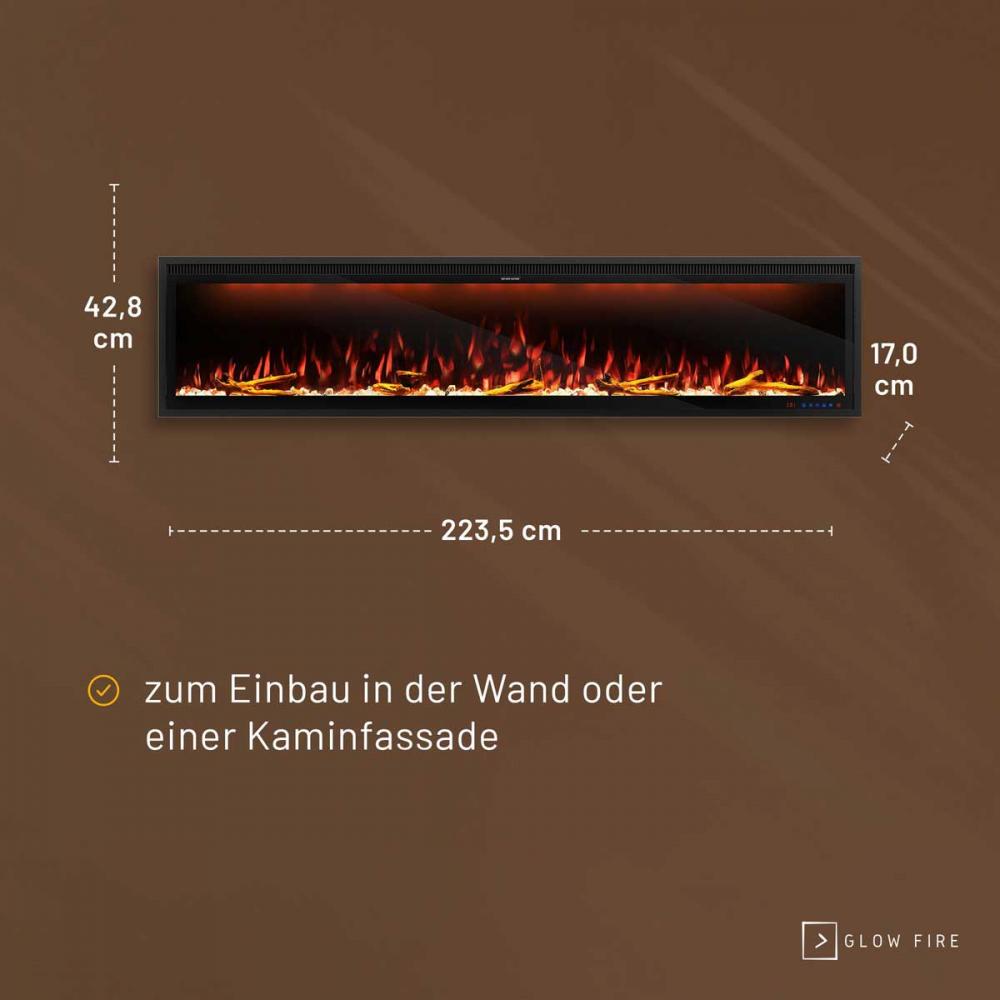 Electric wall fireplace Smart Wall 88